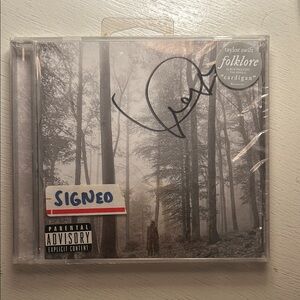 Taylor Swift Folklore Signed CD - Black and White